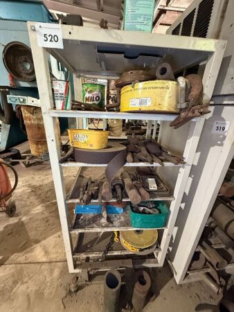 Assorted Lathe Tools & Cabinet