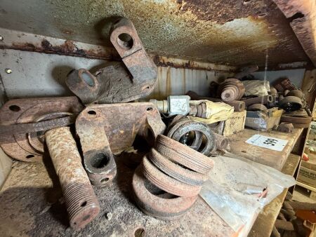 Shelf lot of assorted Model A parts