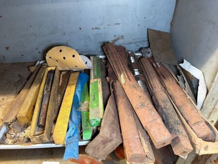 Shelf lot of reamers and thread files