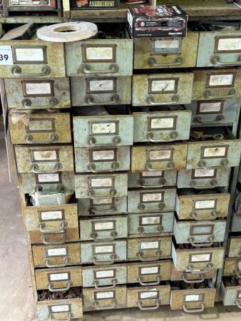 Organiser cabinet with various contents