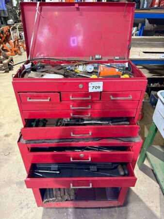 Tool Box with tools & Roller Stand