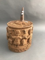 Antique Carved Hardwood Coconut De-Husker - African