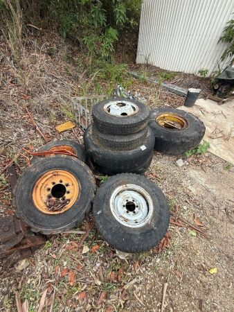 Assorted tyres and rims