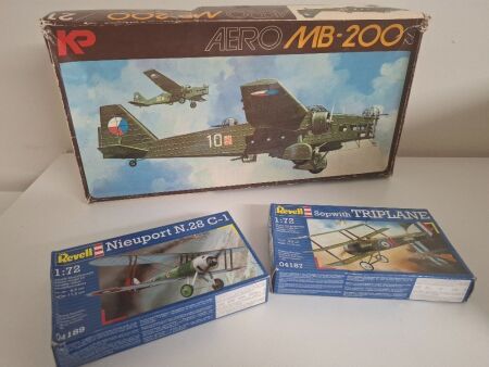 KP aero MB-200 1:72, Revell Nieuport N.28 C-1, Revell Sopwith Triplane 1:72