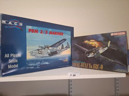 Mach PBM 3/5 Mariner 1:72 & Dragon Focke-Wulf ta152C-0 1:72 Model Plane