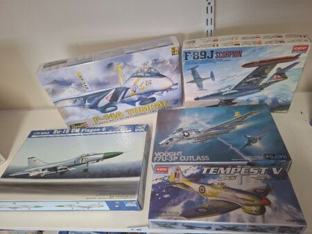 Trumpeter SU-15 UM Flagon - G Revell F-14A Tomcat, Academy F-89J Scorpion, Fujimi Vought F7U-3P Cutlass, Academy Tempest V
