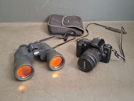 Vanguard Binoculars 10 x 50 and a Canon EOS Camera