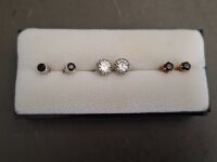 3 pairs of Gem Stone Earrings - 2