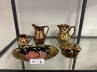 Wade Handpainted Gold Look Ceramic Set