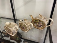 Vintage Sadler Old Coach House Three Piece Tea Set - 2