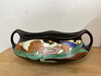 Unique Art Deco Twin Handled Pottery Bowl - Gouda Holland