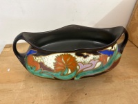 Unique Art Deco Twin Handled Pottery Bowl - Gouda Holland - 2