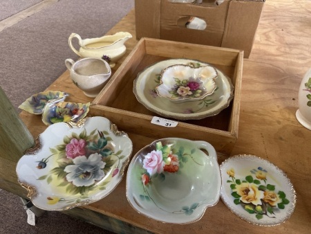 Lot of Vintage Floral Dishes