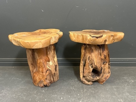 Hand crafted live edge stools/tables