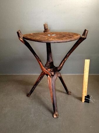 Wooden Asian Collapsible Side Table