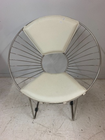 Chrome & Leather Modernist Chair