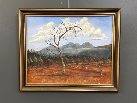 Country Scene, Oil on Board by Colleen Lavenden 1984