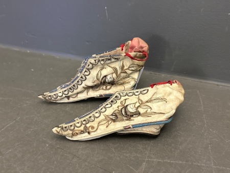 Pair of Antique Asian Binding Lotus Shoes