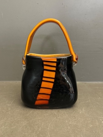 Vintage Murano Art Glass Hand Bag Vase