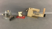 3 x Vintage Metal Toy Sewing Machines - 2 Vulcan & 1 Little Betty - 2