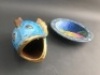 Pottery Fish Vase & Hand Painted Clown Fish Platter - 2