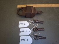 Vintage 3 Key Iron Puzzle