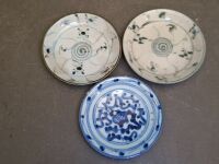 3 Ming Dynasty Pottery Dishes - 1366-1644 - 2