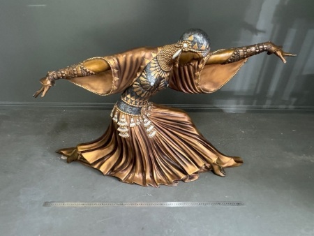 Tha&Iuml;s Bronze Lady Circa 1920s Dancer Sculpture Replica