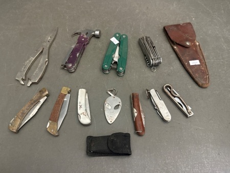 Assortment of Pocket Knives & Tools