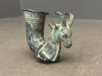 Ancient Persian Bronze Drinking Rhyton Vessel - 2
