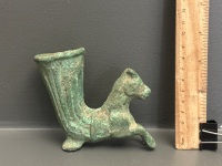 Ancient Persian Bronze Drinking Rhyton Vessel - 6