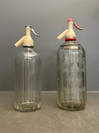 2 Vintage Soda Syphons