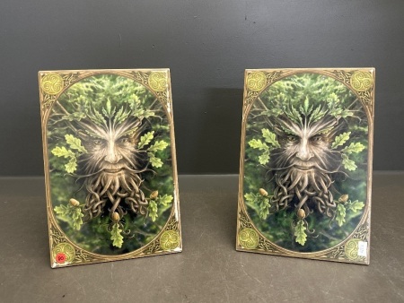 Pair of Tree Man Tile Art