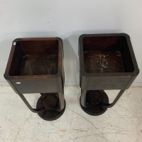 Pair of Art Deco Timber Plant Stands - 5