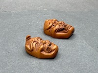 2 x Wooden Japanese Netsuke's - 2