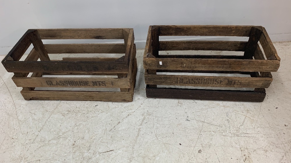 Pair of Vintage Australian Pineapple Crates - 1 Marked for Glasshouse Mtns.