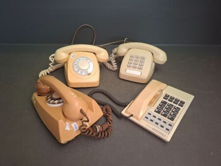 4 Mid Century Telephones