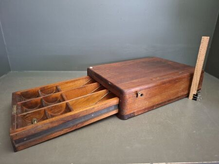 Antique Wooden Cash Drawer with Bell