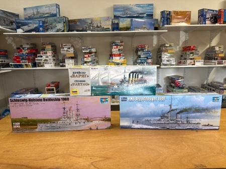 3 Model Battleships - Circa 1900s
