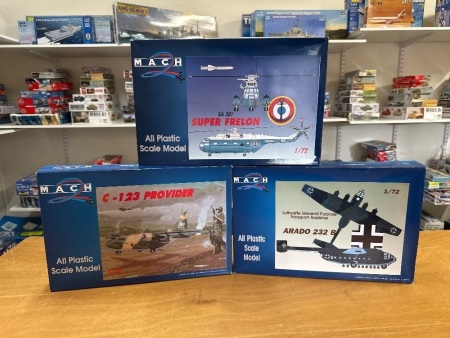 3 Mach 2 All Pastic Scale Models