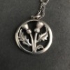 Scottish Sterling Silver Thistle Pendant on Chain - 2