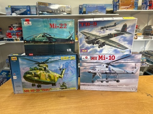 4 Russian Military Aeroplane Models