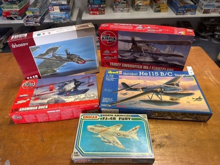 5 Various Model Aeroplanes