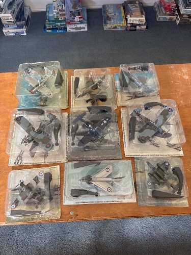 9 PreMade Model Aeroplanes