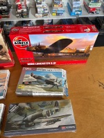 6 Military Model Aeroplanes - Mainly from United Kingdom, Incs Airfix & Spitfire - 3