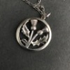 Scottish Sterling Silver Thistle Pendant on Chain - 3