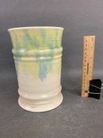 Vintage Mid Century Ducal Single Handled Spongeware Vase - 2