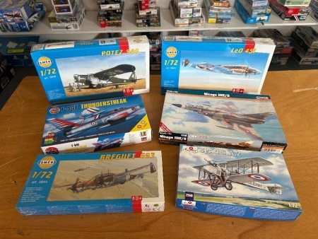 6 French Military Model Aeroplanes