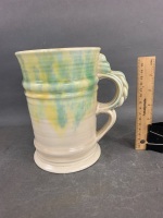 Vintage Mid Century Ducal Single Handled Spongeware Vase - 3