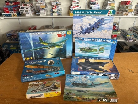 7 Russian Military Model Aeroplanes